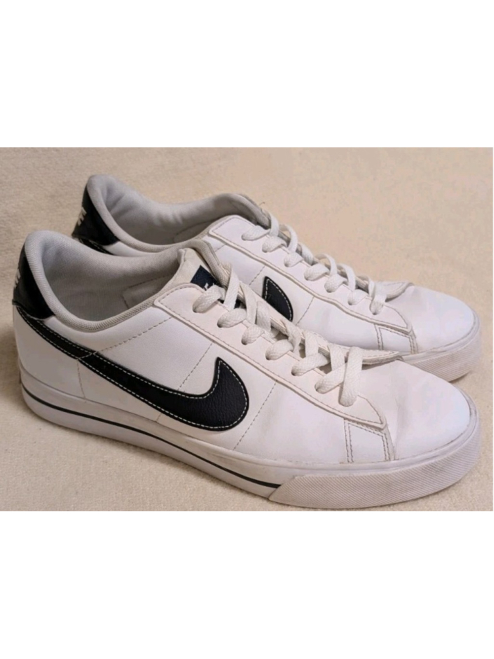 NIKE Sweet Classic Leather 318333-159 White Black US Size 9.5 F100